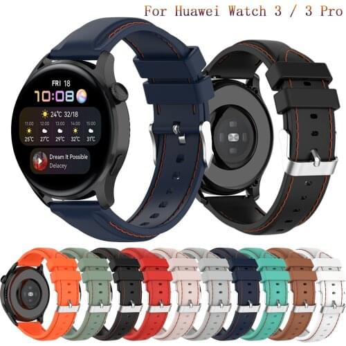 New 22mm Silicone Band For Huawei Watch 3 3 Pro GT 2 Pro GT 2e GT 2 46mm Sport Bracelet Strap Loop For Honor GS Pro Magic 2 46mm