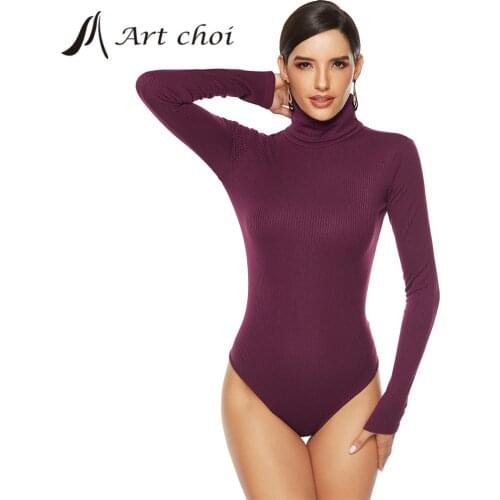 Turtleneck Knitted Skinny Bodysuit Jumpsuit Women Spring Autumn Winter Fitness Rompers Casual Sweater Base Shirt Plus Sizes
