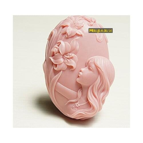 Girl Flower Handmade Soap Silicone Mold Chocolate Moulds Resin Candle Molds Polymer Clay Craft For Cake Form Cooking Tools