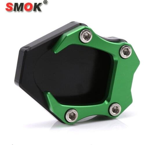 SMOK For Kawasaki Ninja 250 2018 Ninja 400 2018 Motorcycle Kickstand Foot Side Stand Enlarger Extension Pad Support Plate