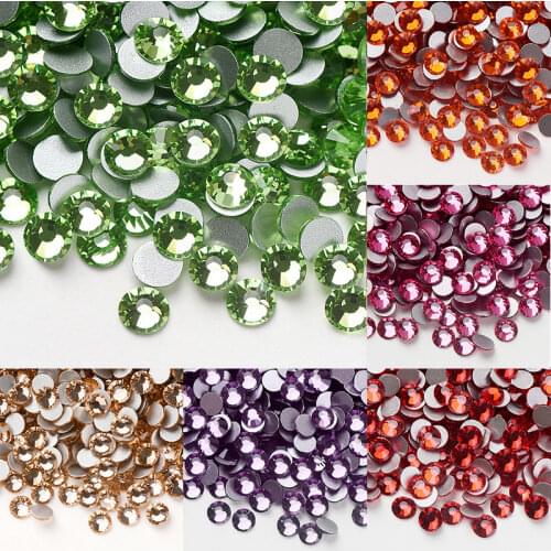 Diy Nail Rhinestones Crysta/ Flatback Rhinestones Stones Glue on Nails Art Decorations Ss2-ss30 Rhinestones Crystal for Nail Art