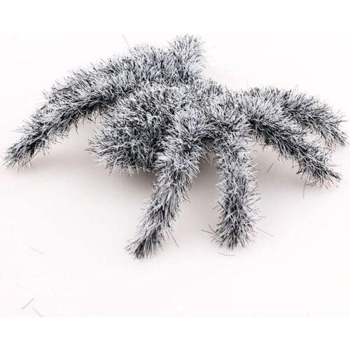 6Pcs Halloween Spider Decoration Scary Yard Outdoor Decor Artificial Hairy Spider Props Haunted House Supplies Decorations Funny