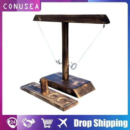 Party Drinking Game Toys Fidget Toy Wooden Ring Toss Game Hook Board Games Montessori Puzzle games Kids Toys for Children Adult