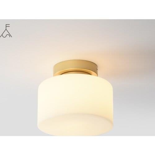 Iron Led Ceiling Lamp Glass Creative E27 Corridor Lamp Cloakroom Porch Bedroom Balcony Corridor Kitchen Lighting Equipment Iron