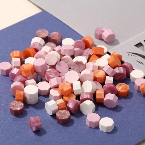 100pcs Retro Octagonal Sealing Wax Beads Ancient Wax Seal Stamp Tablet Pill For Vintage Craft Envelope Wedding