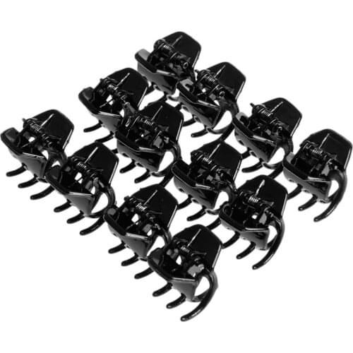 12PCS Styling Tools Women Hair Accessory Black Plastic Mini Clip Claw Clamp Salon Clamps Hair Grip Make Up Tool #11