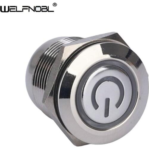 16mm Famous Brand Control Flat Ring Wholesale Shape Round Car Start Metal Push Button Switch