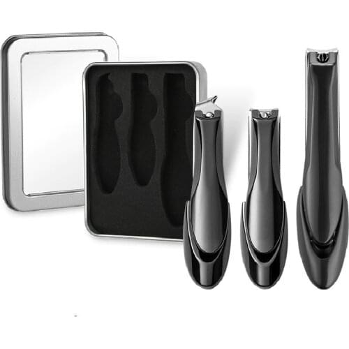 3pcs/set Pro Nail Clippers Set Nail Cutter Toenail Fingernail Manicure Trimmer Toenail Clippers Thick Nails Multi-function FH07