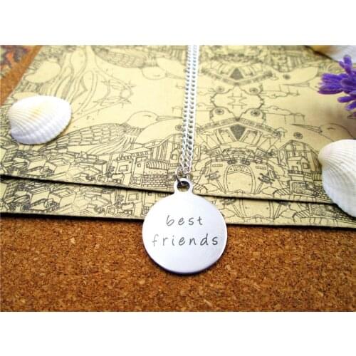 3pcs/lot Fashion stainless steel necklace "best friends" Charms Pendant necklace Jewelry Gift more style for choosing