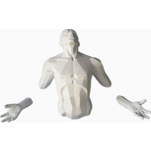 White 3D creative sculpture through wall figure wall decoration bar club KTV wall decor home decoration wall Hot selling