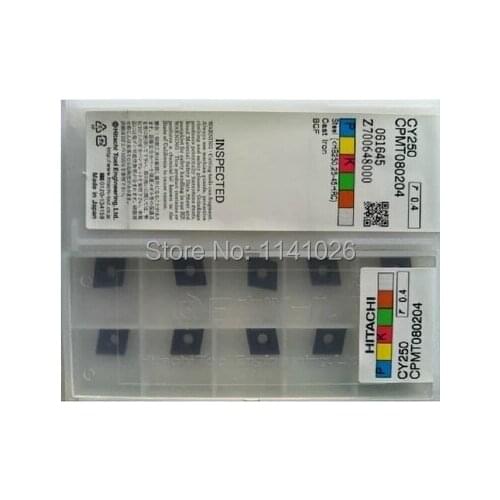 Free shipping HITACHI CPMT080204 CY250 Carbide Insert cutting tool For Face Mill Cutter