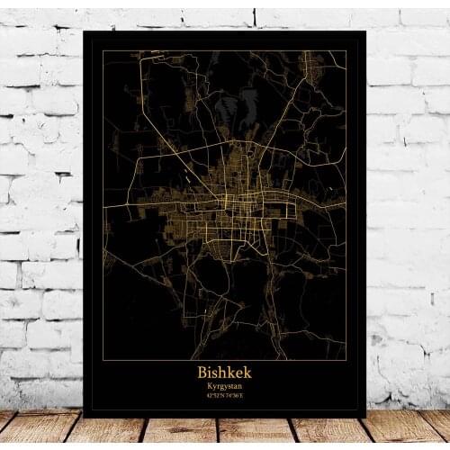 Bishkek Kyrgystan Map Poster
