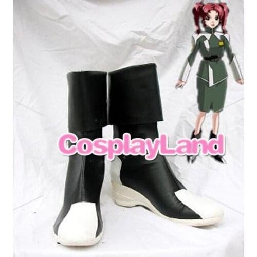 Gundam Seed Destiny Black and White Cosplay Boots Shoes Anime Party Cosplay Boots Custom Made for Adult Women Shoes