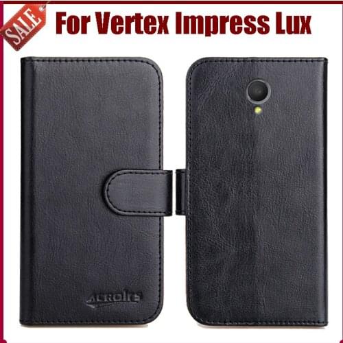 Hot! Vertex Impress Lux Case New Arrival 6 Colors High Quality Flip Leather Protective Phone Case For Vertex Impress Lux Cover