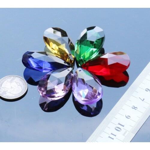 6 PCS 38 Mm Drop Crystal Pendant Accessories, Chandelier Accessory, Sun Catchers, Prism Necklaces, Bracelets, Jewelry Accessory