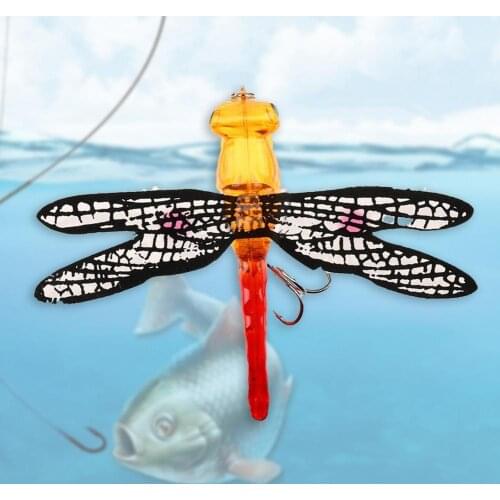 7.5cm/6.2g Dragonfly Artificial Fishing Lure Water Surface Fly Crawling Bionic Bait for Angling Fish bait