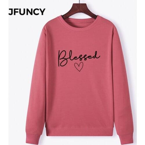 JFUNCY Oversized Women Hoodie Round Neck Long Sleeve Pullover Woman Casual Hoody 2020 Autumn Print Tops Mujeres Sweatshirt