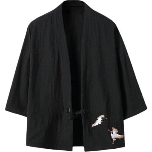 Kimono cardigan men Japanese obi male yukata mens haori Japanese samurai clothing traditional Japanese clothing G047