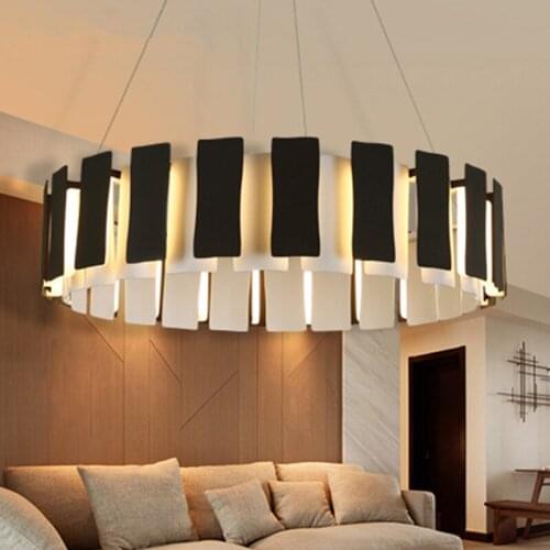 Creative Piano Shaped Led Pendant Light Minimalism Dimmable Pendant Lamp Dining Room Hanging Lamp Round Suspend Lamp Lamparas