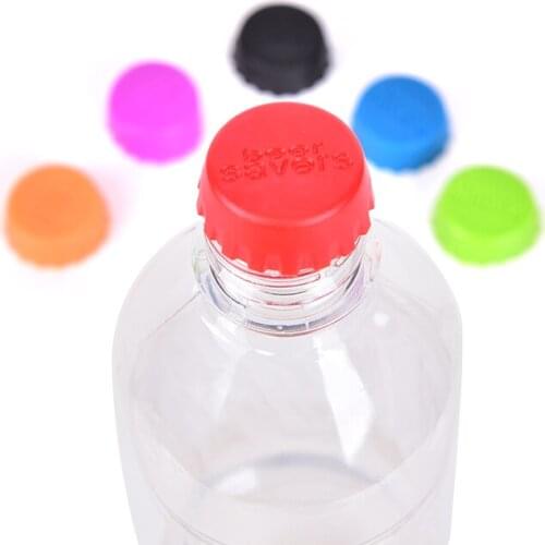 6pcs Reusable Silicone Bottle Caps Beer Cover Soda Cola Lid Wine Saver Stopper For Kitchen Accessories