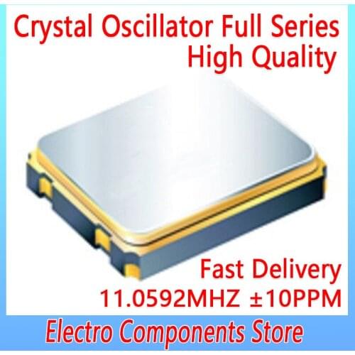 5PCS/Lot 5*7 Patch Active Crystal Oscillator Clock Vibration 4Pin 7050 11.0592MHZ 1.8V-3.3V ±10PPM SMD Quartz Oscillator