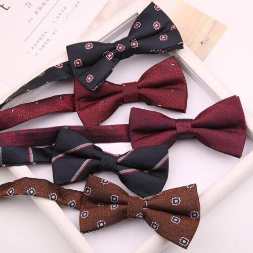 Linbaiway Polyester Pattern Bow Ties for Mens Shirt Bowtie Neckties Wedding Party Business Suits Gravata Women Bowknots Cravats