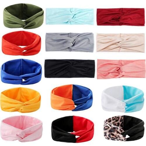 Fashion Sports Headband Wide Elastic Yoga Hair Bands Running Fitness Headwear Women Turban Head Warp Hairband Sweatband Solid