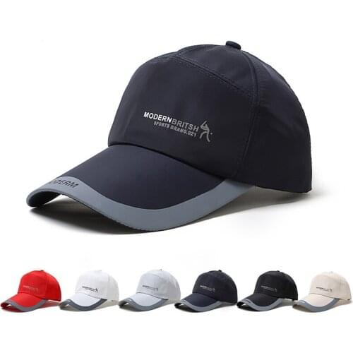 Mens Baseball Cap Kpop Sun Hat Outdoor Sports Travel Sports Cap Tennis Cap Sunscreen Sun Hat Solid Color Fishing
