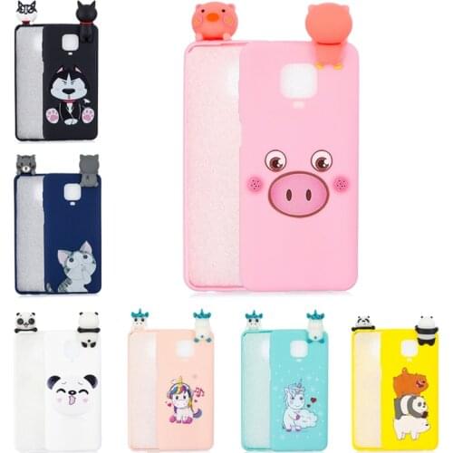 Lovely Patterned 3D Soft Silicone Case Cover on for Xiaomi Redmi Note 9 Pro Note 9S Redmi 10x Pro Case Funda Women Child