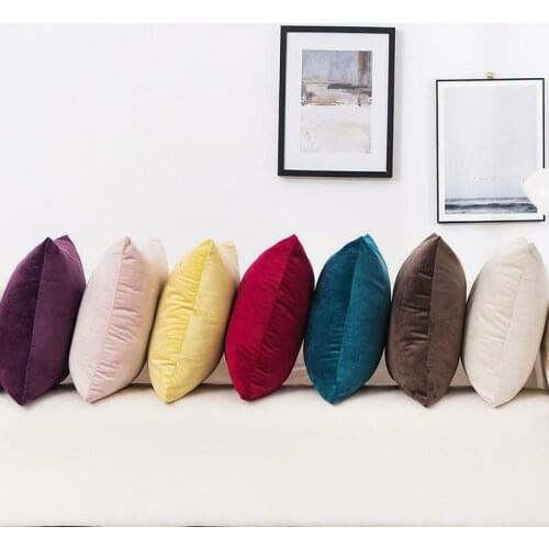 40*40 cm Velvet Pillowcover Solid color Microfiber Cushion Cover For Living Room Sofa Throw Pillowcase Home Decor