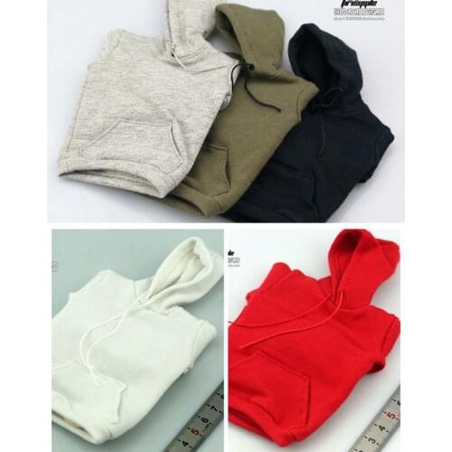 NEW 1/6 Doll Clothing Trend Soldiers Stitching Hedging Sweatshirt Black Grey 12-inch Dolls Available In Stock