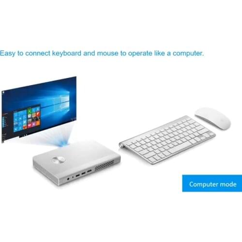 2GB RAM Win System Projection Full HD Pico Home Office BT Wifi Smart Portable Mini Beamer DLP Projector