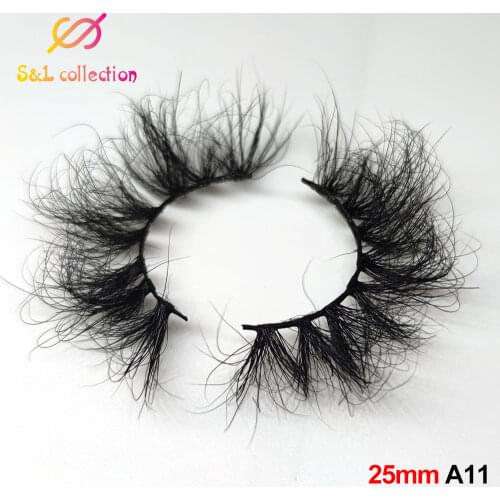 25mm Long 3D mink lashes extra length fluffy mink eyelashes Big dramatic volumn eyelashes strip thick false eyelash