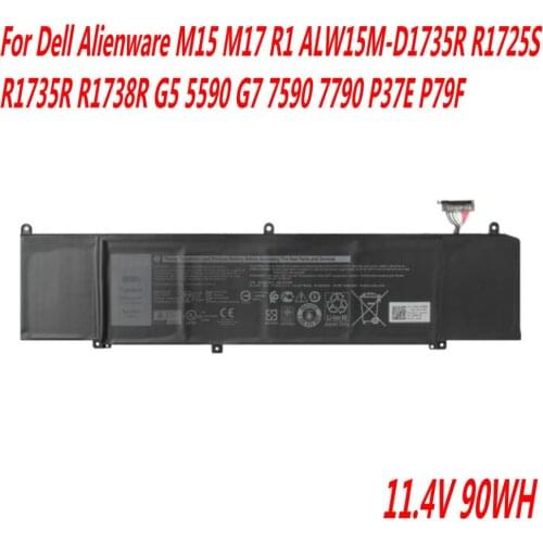 High Quality XRGXX Battery For Dell Alienware M15 M17 R1 ALW15M-D1735R R1725S R1735R R1738R G5 5590 G7 7590 7790 P37E P79F