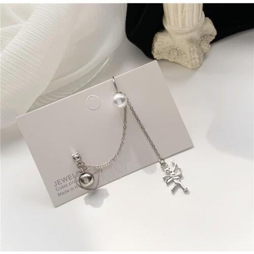 2021 Korean Fashion New Earrings Personality Chain Love Super Fairy Elf One-piece Girl Tassel Temperament Earrings Oorbellen