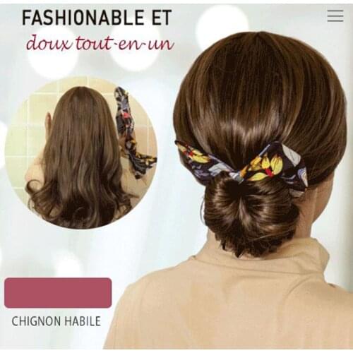 1PC New Design Deft Bun Summer Chiffon Hairband Women Bow Headband Print Hairpin 6 Colors Tie hair rope Drop Shipping