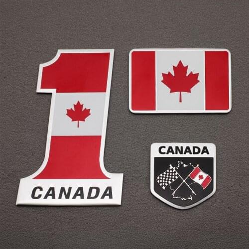 1PCS Car Styling 3D Canada Flag Car Stickers Emblem Badge Decal For Audi BMW Jeep KIA Toyota Honda Nissan Ford Mazda Accessories