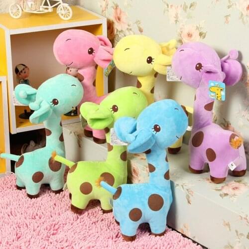New sale 1pc 18cm Cute Plush Giraffe Soft Toys Animal Dear Doll Baby Kids Children Birthday Gift