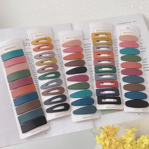 10PCS/Set Morandi Color Acrylic Hair Clips for Women Elegant Hairclip Ornament Hairpin Barrette Hair Accessories for Girls