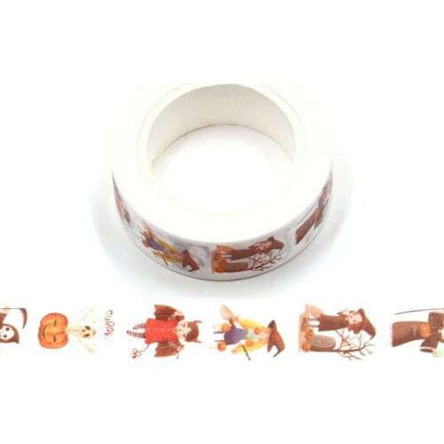 10pcs/lot Decor Pumpkin Witch Halloween Washi Tapes DIY Scrapbooking Stickers Masking Tape Papeleria Bullet Journal Supplies