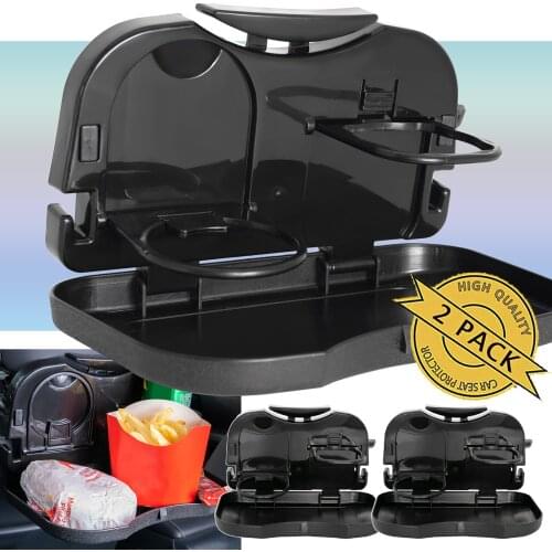 2pcs Car Seat Back Cup Drink Holder Cup Rack Beverage Mount Stand Holder Drink Bottle Stand Container Folding Dining Table Tray