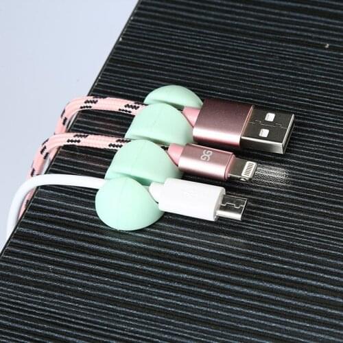 2pcs Cable winder desktop solid line power cord data line holder Cable Wire Organizer Clip USB Charger Cord Holder