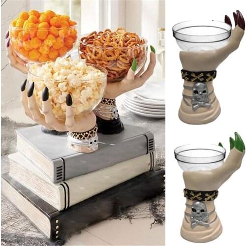 2021 Halloween Snack Plates Rack Witch Bowl Cake Stand Dessert Fruit Dishes Party Display Tray For Food Serving Plates Ornament