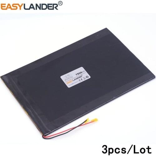 3pcs/Lot 45101152 3.7V 7500mAH lithium Li ion polymer rechargeable battery for tablet pc V972 quad core PAD DVD Naptop