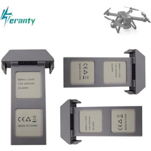 1-3pcs 7.6V 3400mAh Li-po Battery For MJX B20 D15 GPS Brushless RC Drone With 4K Camera RC Spare Parts for 7.4v drone battery