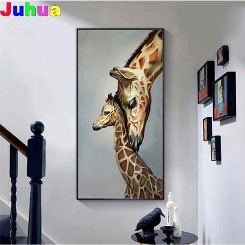 Nordic Animal Art Giraffe DIY Diamond Painting animal 5D diamond Stitch kit Mosaic Diamond embroidery home decor