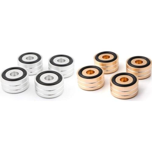 4Pcs 40X20mm Aluminum HiFi AMP Speaker Isolation Stand Turntable DAC Feet Pad
