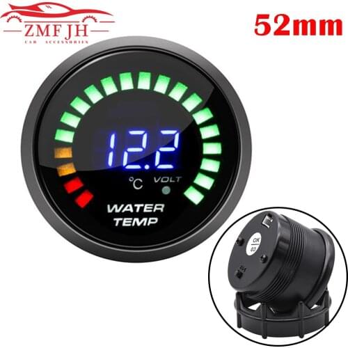 2 Inch 52mm Water Temp Temperature Gauge Universal 12V Car Meter Digital LED Display with Sensor Car Clocks Instrument