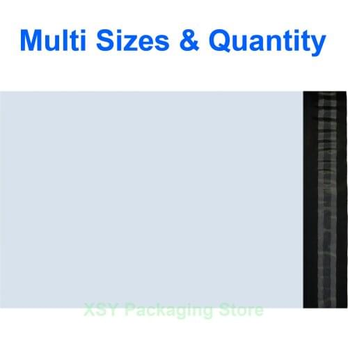 Multi Sizes White Non-Padded Envelopes Poly Mailer Bag (Width 4.3" - 7.5") x (Length 7" - 11") eq. (110 - 190mm) x (180 - 280mm)