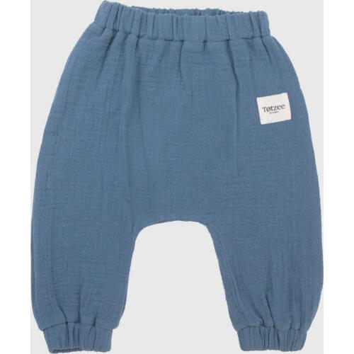 100% COTTON PANTS FOR BOYS AND GIRLS BLUE AND ECRU WITH 2 DIFFERENT COLOR OPTIONS